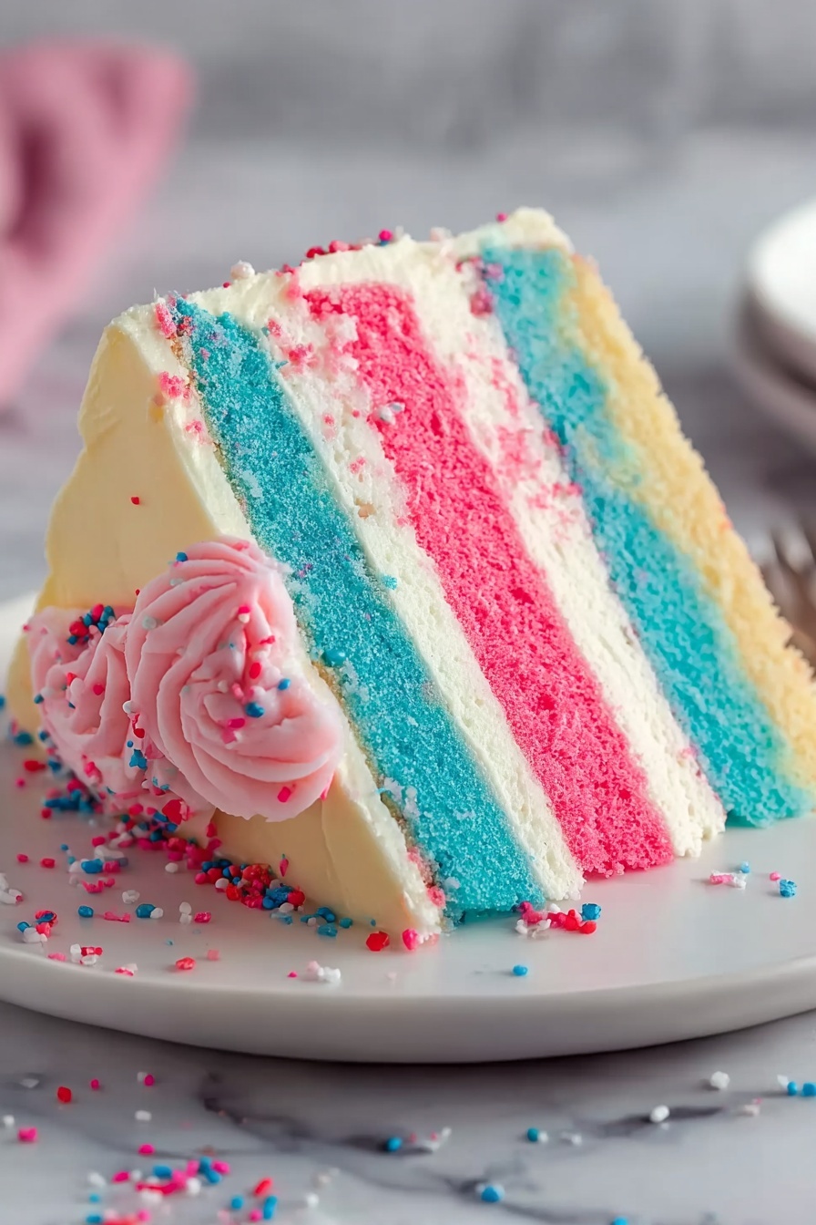 Watercolor Cake with Buttercream Frosting Recipe