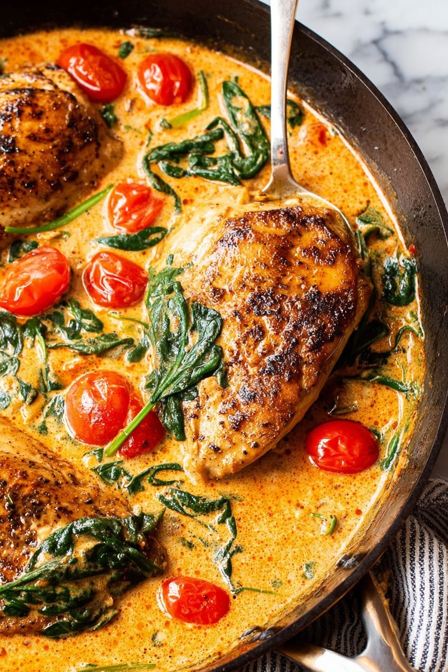 Creamy Tuscan Chicken Skillet Recipe