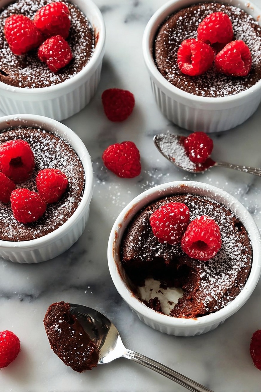 Dark Chocolate Raspberry Mousse Cakes Recipe