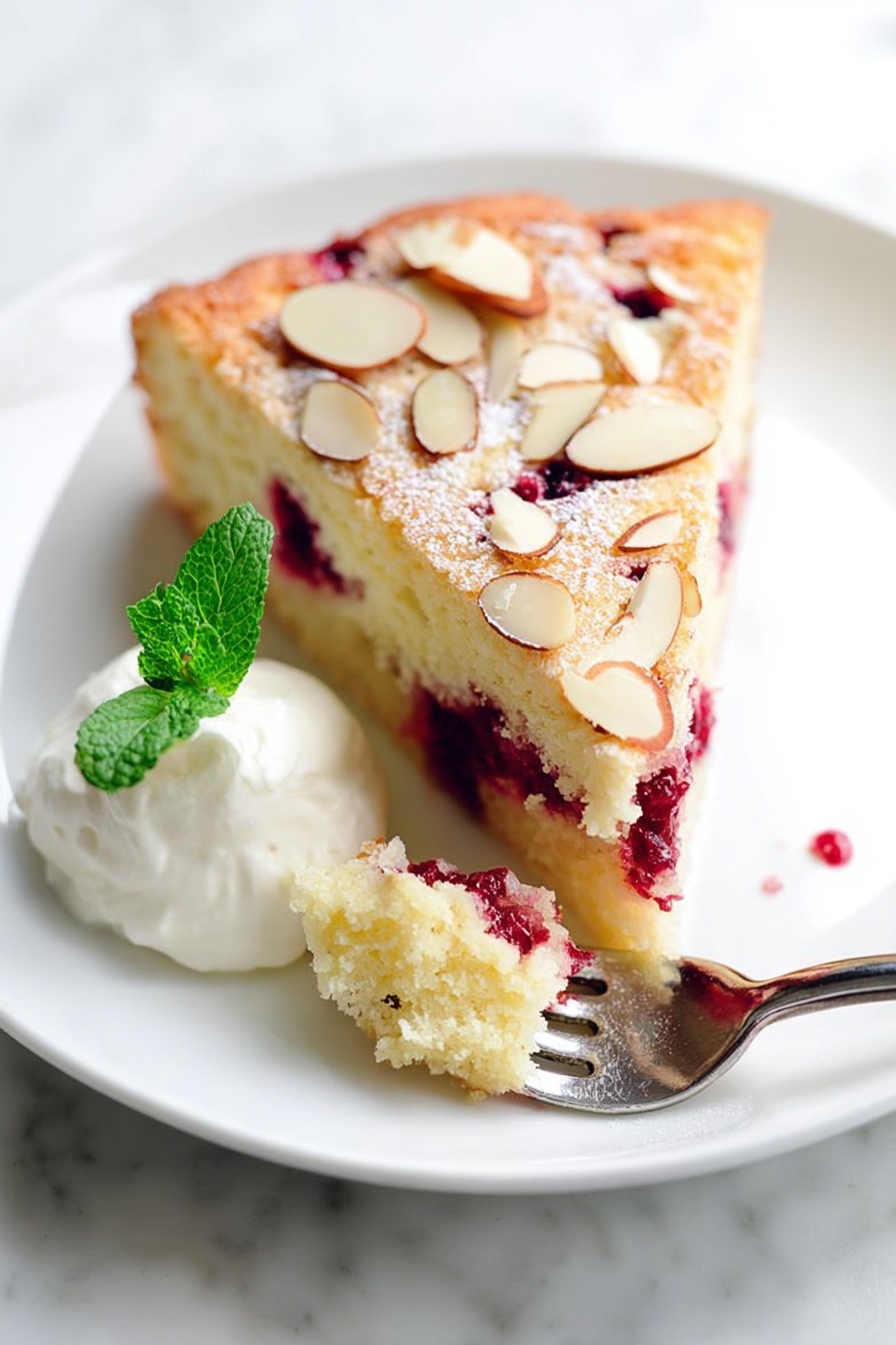 Raspberry Ricotta Cake with Almonds Recipe