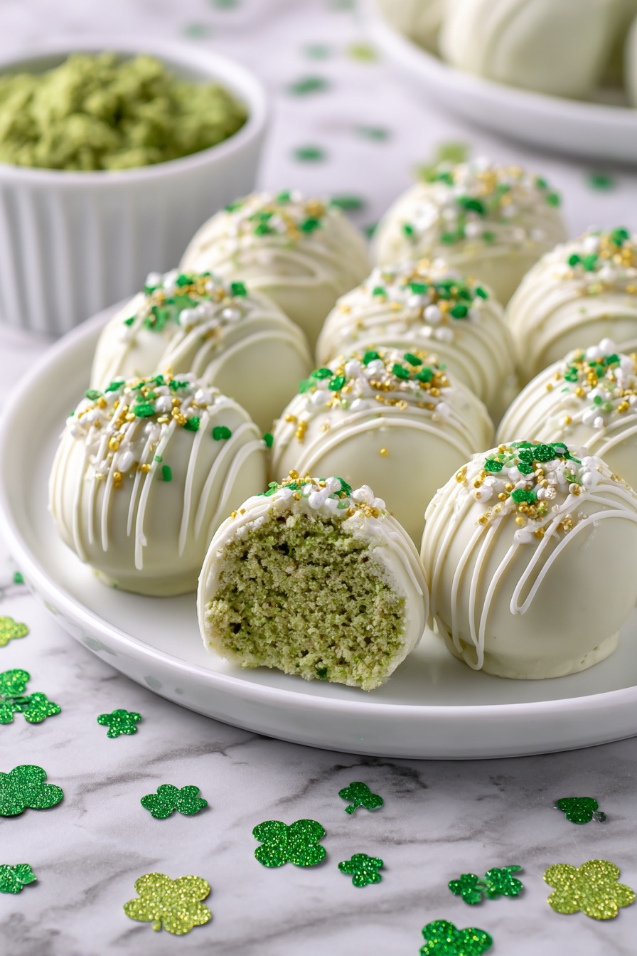 Healthy Matcha Truffles for St Patrick’s Day Recipe
