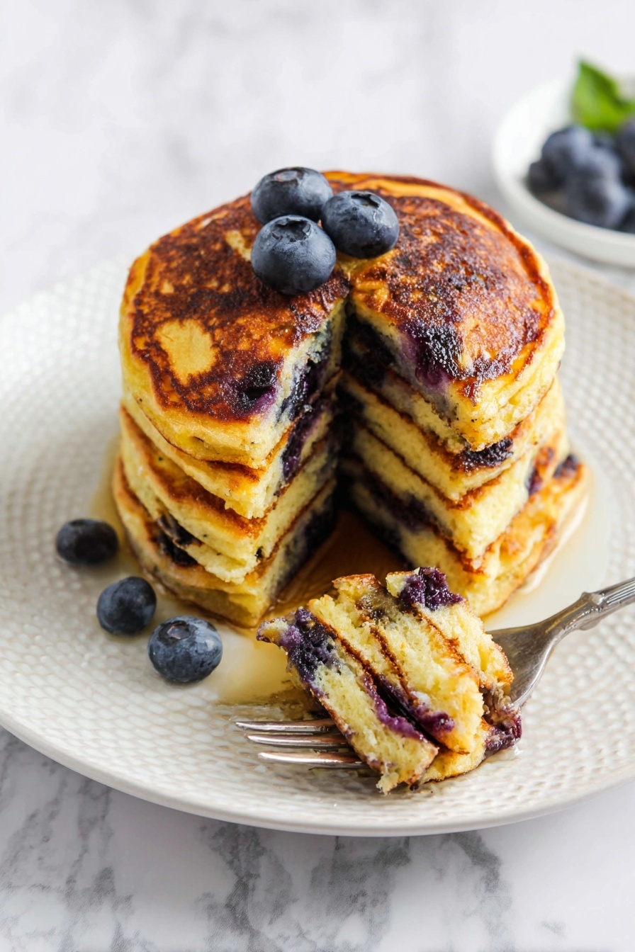 Blueberry Cottage Cheese Pancakes Recipe