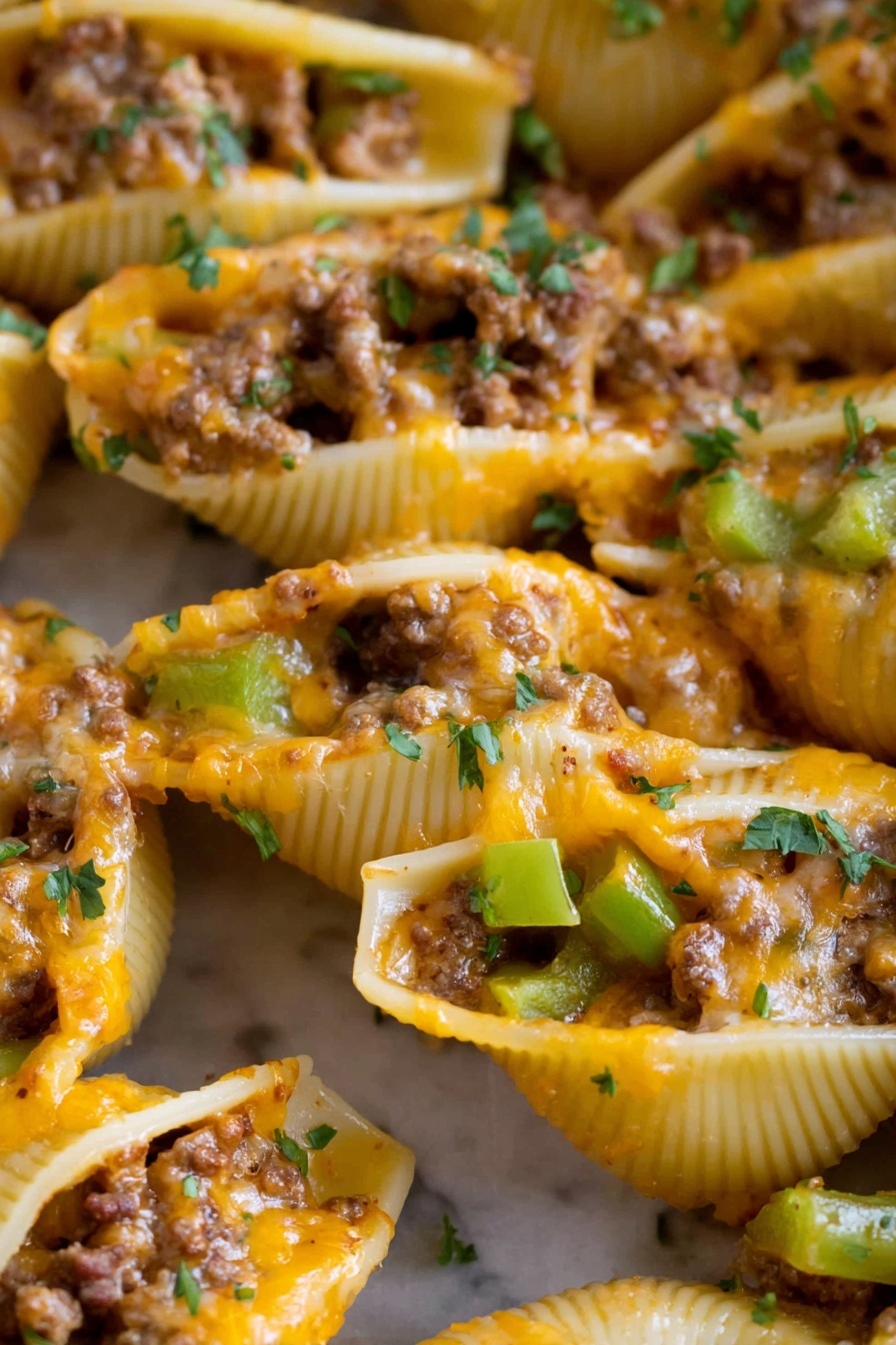 Philly Cheesesteak Stuffed Shells Recipe