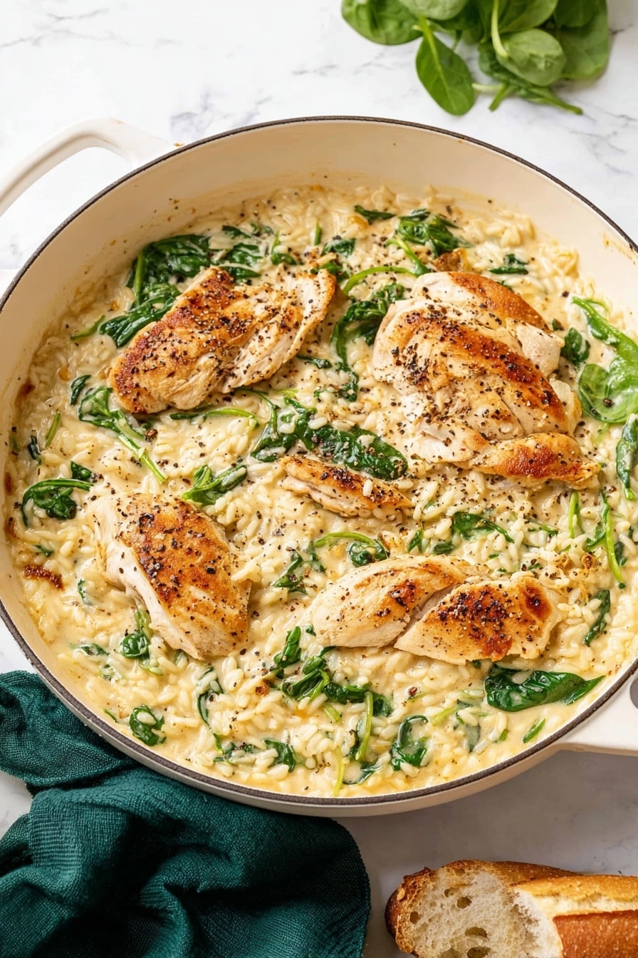 Creamy Chicken Orzo Pasta Recipe