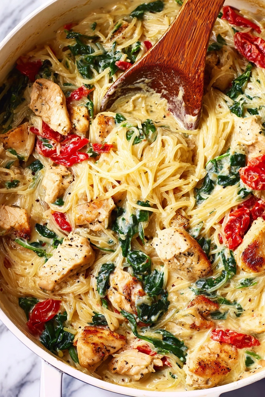 Tuscan Chicken with Spaghetti Squash Recipe