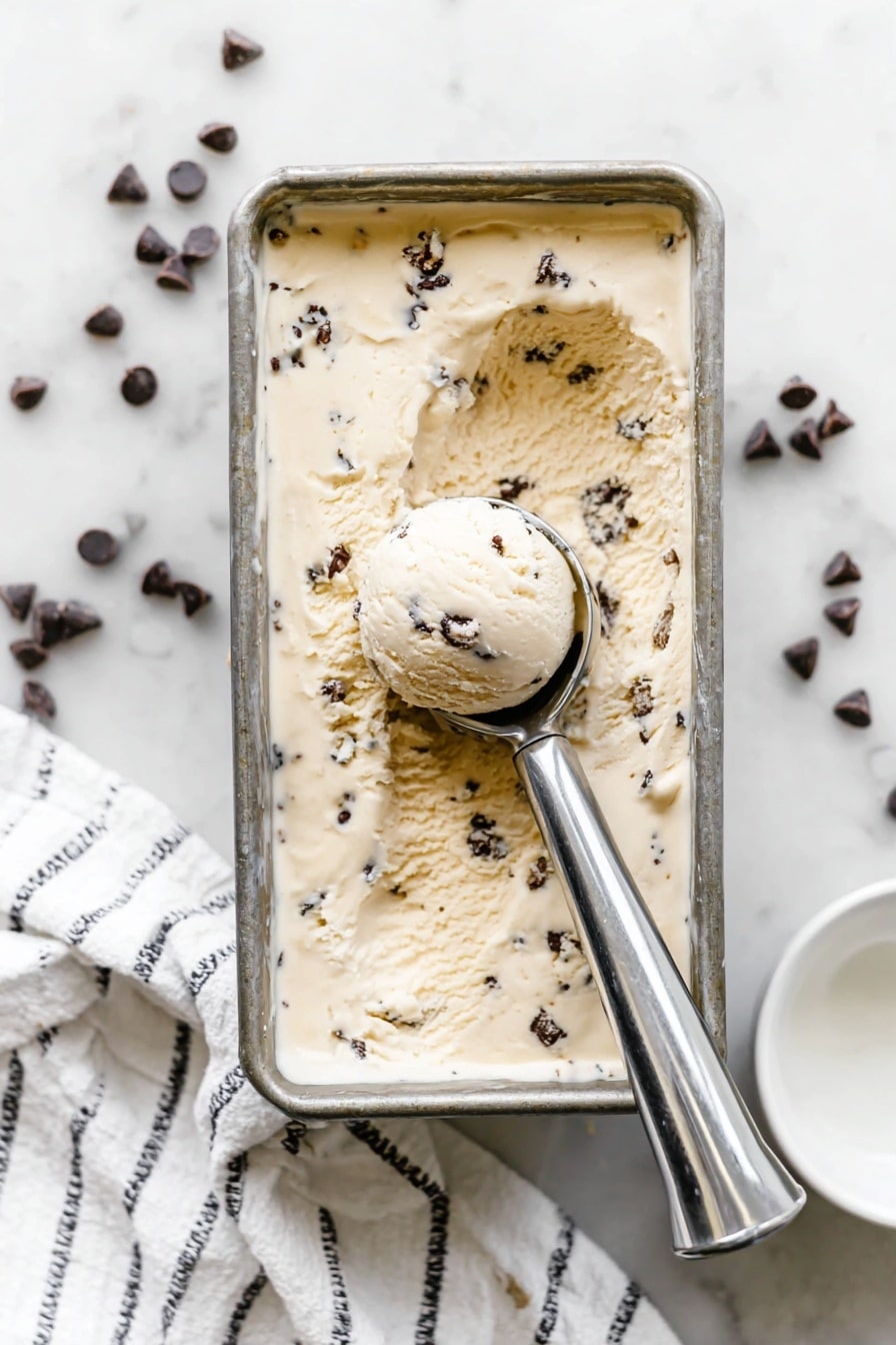 Creamy Cottage Cheese Ice Cream with Chocolate Recipe