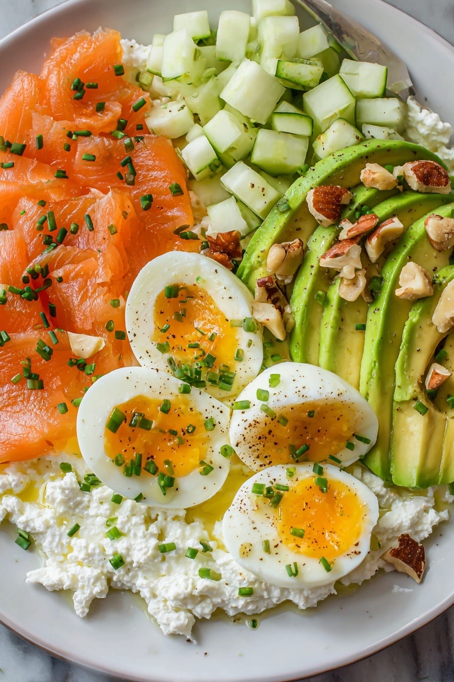 Smoked Salmon Cottage Cheese Salad Recipe